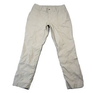 Duluth Trading Co Hiking Pants Womens 12x29 Beige Stretch Cargo Roll Up Gorpcore